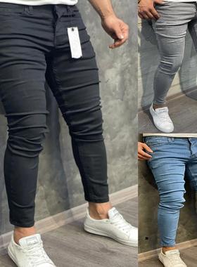 European and American stretch skinny jeans弹力紧身小脚牛仔裤