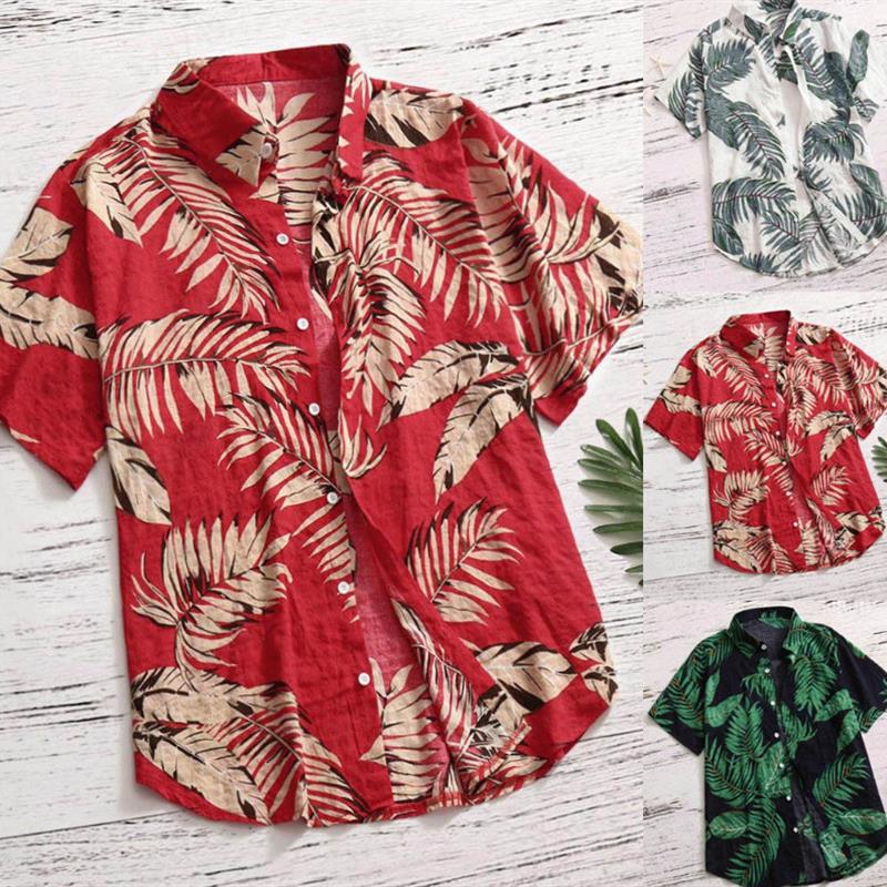 Casual beach holiday print men's shirt休闲沙滩度假印花男衬衫