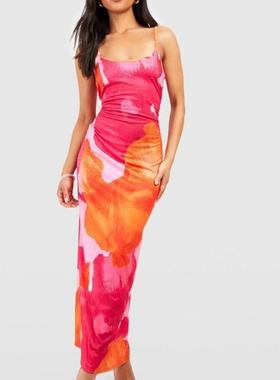 Hot Selling Summer Strappy French Resort Dress吊带法式度假裙