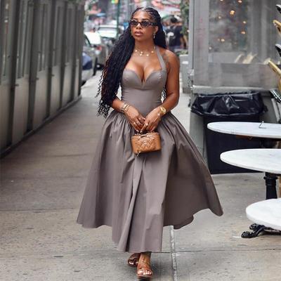 Sleeveless halterneck sweet and fresh dress  无袖挂脖连衣裙