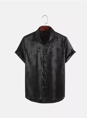 Forged jacquard lapel button-down shirt 锻面提花翻领钮扣衬衣