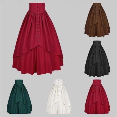 High-waisted retro-punk gothic pleated skirt高腰复古褶皱半裙