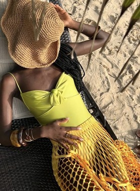 Fishnet beach fringed skirt women's clothing渔网沙滩流苏半裙