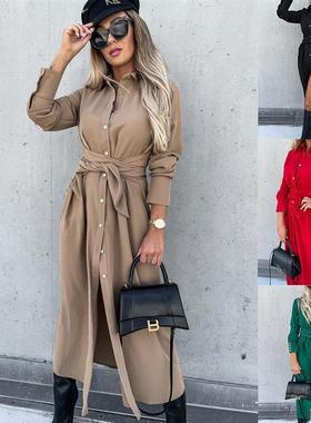 Hot selling solid color cardigan dress  热卖纯色开衫连衣裙