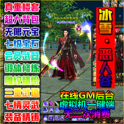 天龙八部3复古怀旧冰雪恶人谷GM后台虚拟机一键端单机版电脑游戏