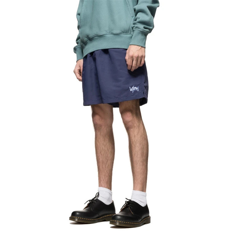 夏季速干美式短裤男复古宽松不过膝跑步运动训练四分休闲篮球裤潮