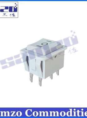 三佐KCD-105O船型开关六脚三档全黑色 /全白色28.2*33.5船型开关