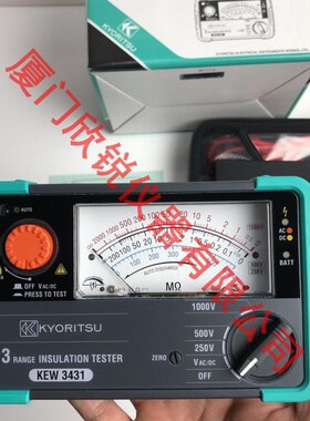 日本克列茨兆欧表KEW3431绝缘电阻仪指针摇表绝缘电阻测试仪3431