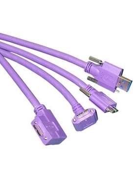 工业相机连接线USB3.0转MicroB带锁高柔拖链数据线兼容大恒海康