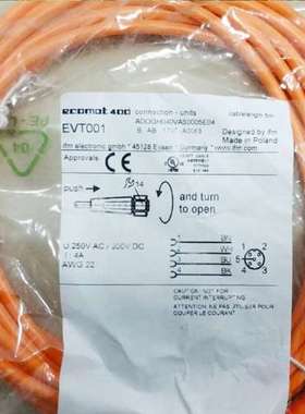 IFM传感器连接线缆EVC244 EVC412 EVT001 EVC023 EVC490 EVC070