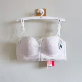 都市丽人文胸女蕾丝抹胸聚拢百搭可拆卸肩带防滑防走光内衣LBH1M2