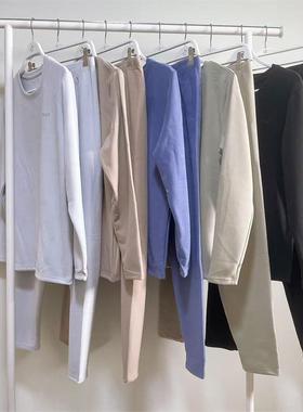 都市丽人内衣男新款冬季圆领磨绒保暖内搭加厚打底秋衣套装FWT9A3