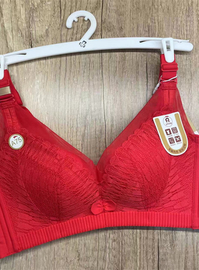 都市丽人文胸女秋冬蕾丝舒适无钢圈聚拢定型收副乳调整内衣LB11X3