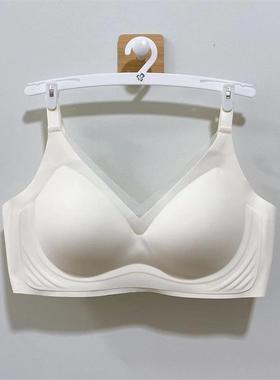 都市丽人文胸女零感Vbar无钢圈上托无痕百搭聚拢防下垂内衣LBT6N2