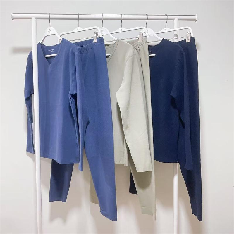 V领磨毛保暖内衣都市丽人男士