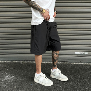 子超 男女松紧腰运动直筒弹力五分裤 UNAps夏季 160D登山布透气短裤