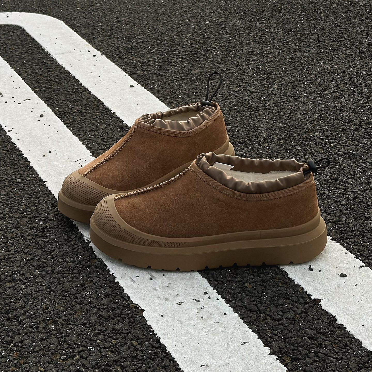 反绒牛皮包头套脚加绒休闲鞋男