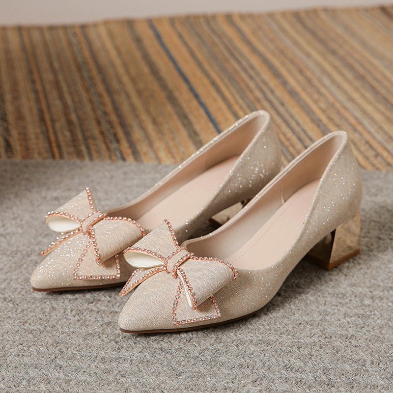 珂娜丝蝴蝶结浅口单鞋大码