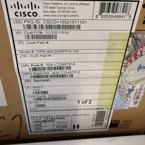 议价N2K-C2248TP-E全新未使用