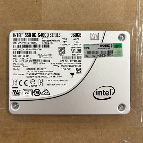 议价英特尔s4600 960g 固态硬盘 英特HP版本 固态