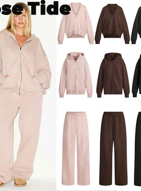Rose tide买手店现货Skims卫衣boyfriend fleece抓绒连帽衫卫裤