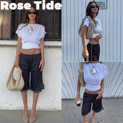 正品Withjean褶皱圆领短袖T恤