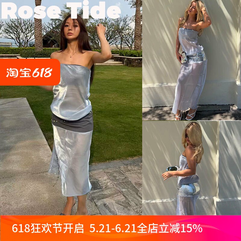 Rose Tide买手店折扣正品Mode mischief连衣裙Nuria同款水波长裙