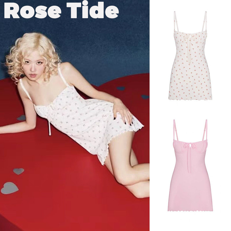 正品美国Skims印花吊带短连衣裙