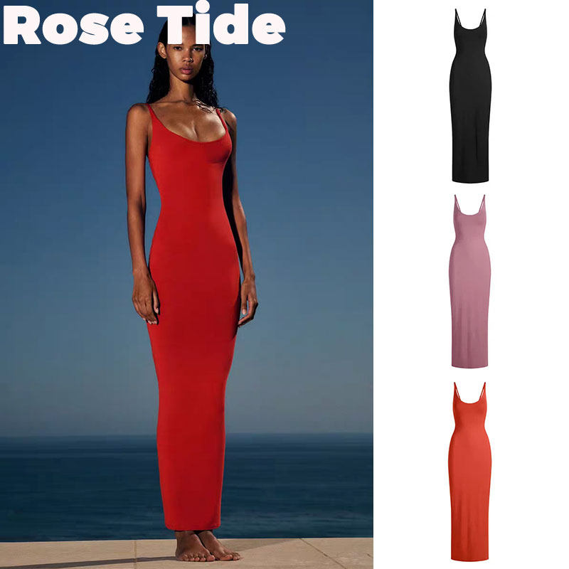 Rose tide买手店现货正品Skims连衣裙26春季新品纯色圆领吊带长裙,女装/女士精品,连衣裙,淘宝优惠券,粉丝福利购,淘宝优惠卷