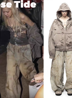 Rose Tide买手店正品Latuiatelier卫衣Rose同款外套脏脏裤牛仔裤