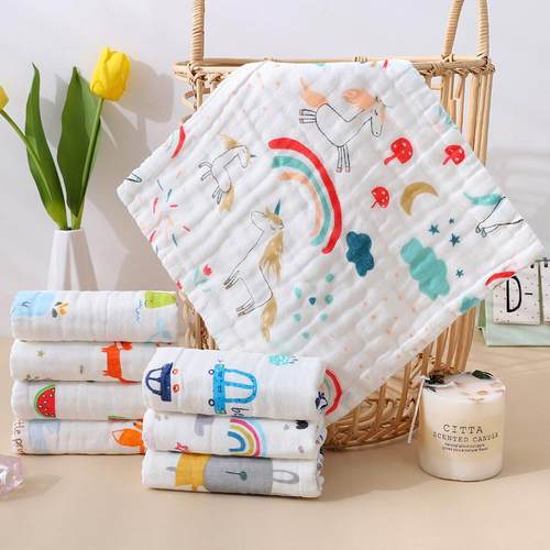 六层纱布纯棉小方巾拉伸测量