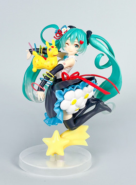 初音未来手办跳跳马初音Hatsune miku二次元动漫美女模型机箱摆件