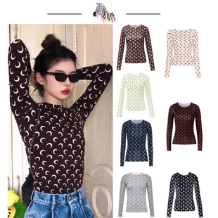 四季 显身材防晒虞书欣同款 修身 三标齐全marineserre月亮打底衫