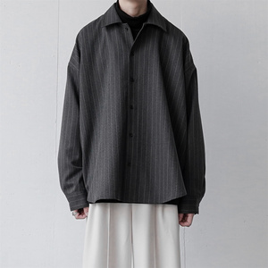 2025秋款轻熟风男竖条纹长袖衬衫高级感外套 DS94-P68,男装衬衫,星座1017-1