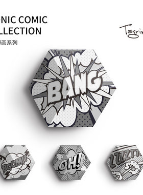 Tegrino可定制 Shape音响面罩 漫画系列透声布 bo专用 黑白极简