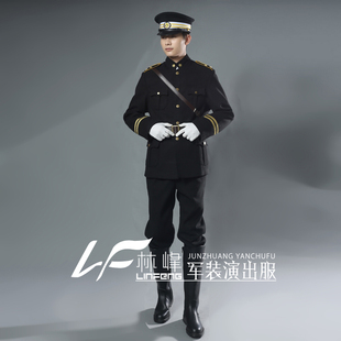 悬崖之上毛呢黑cos演剧本漫展军制服加厚2023年秋季道具包邮新款