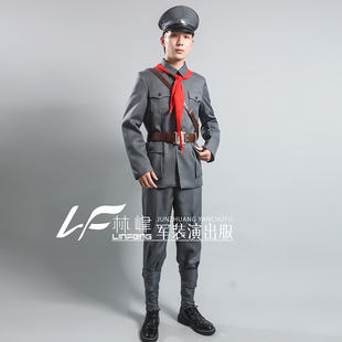 2022年春季黑色年北伐军装演出成人服装抗战表演话剧民国套装包邮