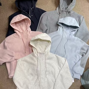 1986加绒连帽卫衣2025冬时尚 上衣6261 百搭休闲宽松拉链长袖