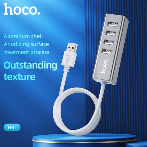 HOCO浩酷HB1 四口USB分线器一拖四排插手机U盘笔记本桌面拓展多端