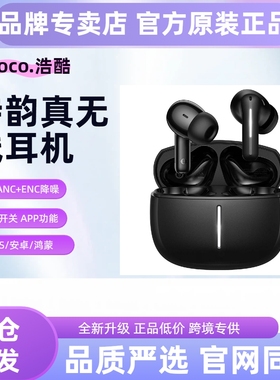 HOCO/浩酷 EQ34 Plus 诗韵真无线ANC+ENC降噪蓝牙耳机App功能新品