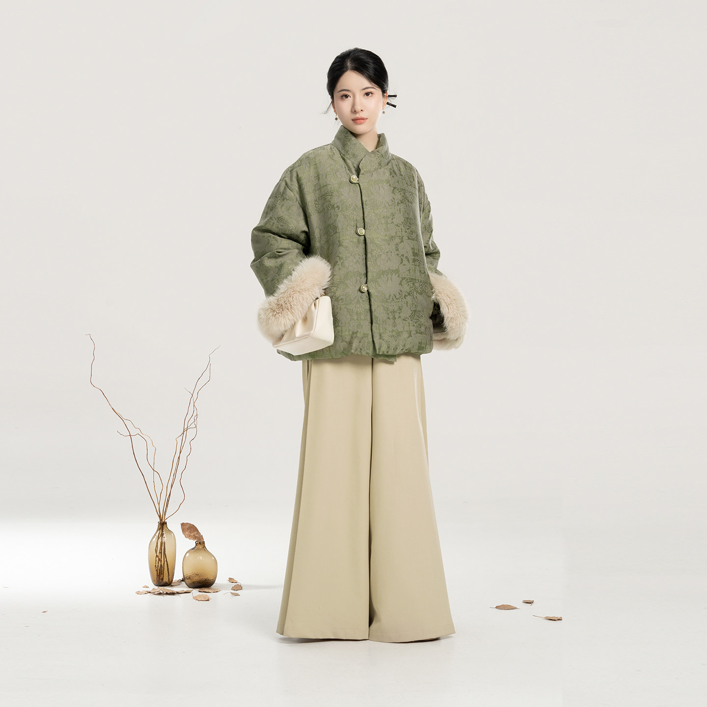 织造司[绒冬]新中式贵气超好看国风斜襟羽绒服女冬白鸭绒外套上衣,女装/女士精品,汉服套装,淘宝优惠券,粉丝福利购,淘宝优惠卷