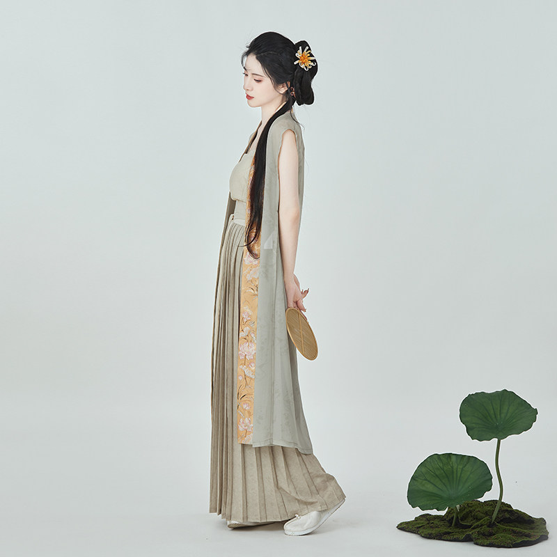 现货织造司原创宋制汉服[炽]织金背心夏季宋抹改良吊带一片式褶裙,女装/女士精品,汉服半身裙,淘宝优惠券,粉丝福利购,淘宝优惠卷