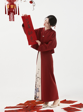 宫墙织造司原创宋制汉服适合参加定婚礼女装穿搭圆领短袄旋裙套装