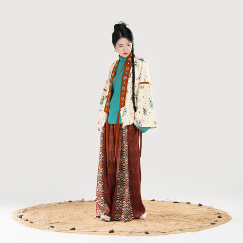 织造司[壁相观]原创晋制汉服敦煌交领外襦曲领内襦宽松阔腿裤子女