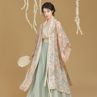 宋抹褶裙国风改良汉服女春季 织造司原创宋制长干寺长衫 套装 娇柳