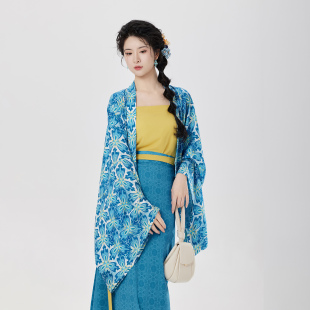 织造司[椰风林]海岛度假穿搭国风法门寺披衫吊带宋抹一片式宋旋裙