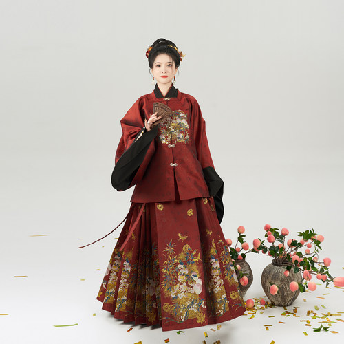 织造司原创明制汉服玉桃灵竹