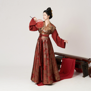 织造司[千秋万载]唐制汉服婚服订婚服女拜年服重工仿妆花云锦织金