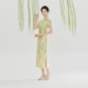 绿色旗袍女夏2026新款 新中式 油画连衣裙子日常可穿 拂春风 织造司