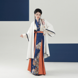 现货锦簇织造司原创宋制汉服刺绣长干寺暗纹飞机袖 重工妆花三裥裙